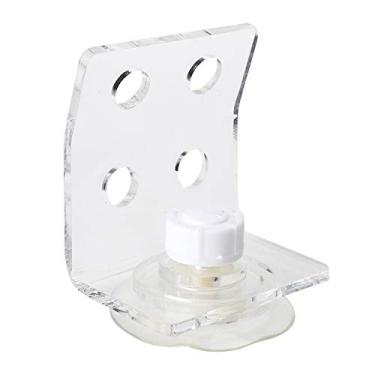 Imagem de Siwoted acrílico transparente aquário 4 furos frente dobra frag suporte rack titular acessórios do tanque de peixes