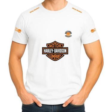 Imagem de Camisa Camiseta de Algodão Masculina Feminina Unissex Harley Davidson 