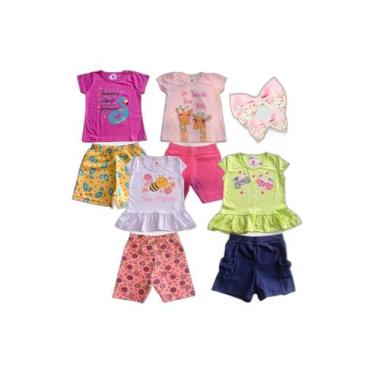 Imagem de Kit Roupa Infantil Menina 4 Conjunto Premium e Mimo Presente - Kitilic