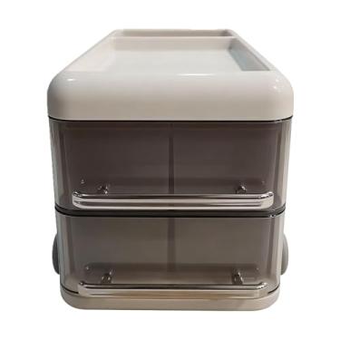 Imagem de Diydeg Organizador de Mesa de Gaveta, Porta-caneta de Lápis de Desenho Animado Tipo Gaveta Organizador de Papelaria Caixa de Armazenamento de Organizadores de Mesa e Acessórios (WHITE)