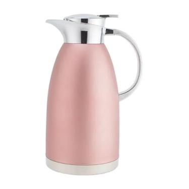 Imagem de Pote de isolamento 304 garrafa de aço inoxidável jarra de água com camada dupla isolada cafeteira chaleira (2,3 L, rosa)