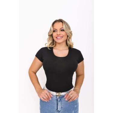 Imagem de Blusas Gola O Basica segunda pele P, M, G - ATRATIVE FESHION, Preto, G
