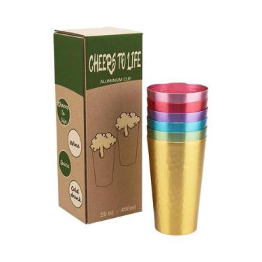 Imagem de Caneca De Café, Cerveja E Água Em Alumínio Com Textura De Pedra Colori