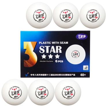 Imagem de Bola Ping Pong 3 Estrelas Tenis Mesa Kit 6 Uni Bolinhas Esporte Recreaçao Escola Clube Treino