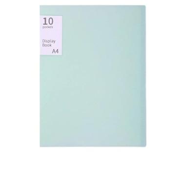 Imagem de Pasta Catálogo A4 com 60 Envelopes de Plástico Armazenamento de Documentos(Verde,20 folhas)