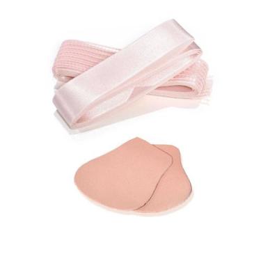 Imagem de Kit Para Sapatilha De Ponta Fita Elástico Biqueira Só Dança Tamanho:ÚN