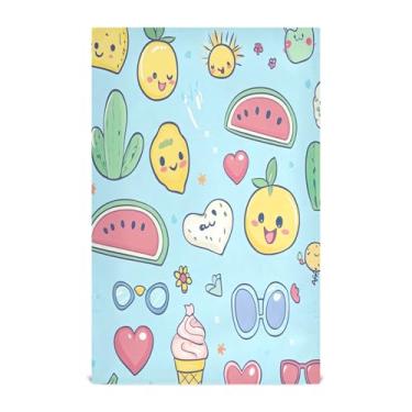 Imagem de xigua Kawaii Conjunto de 1 panos de prato de limão para cozinha, macios e altamente absorventes de secagem rápida para limpeza de pratos e limpeza à mão, 71 x 45 cm