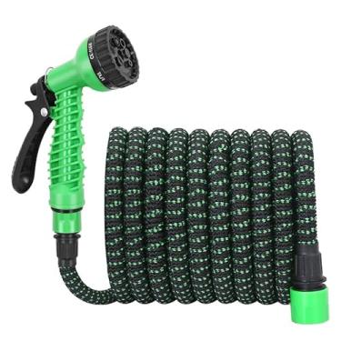 Imagem de Mangueira de jardim de 1,8 m com bocal de 10 funções, mangueira de água leve, acessórios de latão sólido de 9,5 cm e núcleo de látex duplo, mangueira de jardim sem torção
