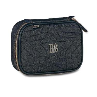 Imagem de Estojo rebecca bonbon 36 pens denim vintage ref rb27026, AZUL ESCURO