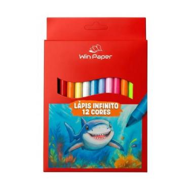 Imagem de Lápis de cor infinito com boracha 12 cores win paper - Sem Fabricante