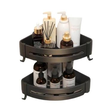 Imagem de Organizador De Prateleira De Banheiro Montado Na Parede Sem Furos, Sup