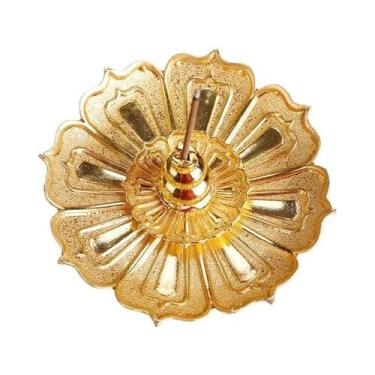 Imagem de Suporte De Metal Em Formato De Lótus Para Incenso, Queimador De Vareta