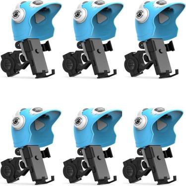 Imagem de Kit 6 Suportes Celular Gps Moto Bike Anti Reflexo Capacete Motoboy