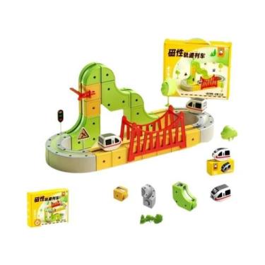 Imagem de Brinquedo Educacional De Trem Magnético De Alta Velocidade Para Crianç