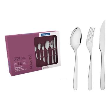 Imagem de Faqueiro Havaí Aço Inox - 72 Peças - Tramontina