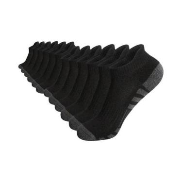 Imagem de Meias Esportivas Masculinas De Malha Respirável, 12 Pares, Cano Curto,