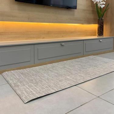 Imagem de Kit 3 Tapetes Passadeira Itália Prime Algodão Poliéster Base Antiderra