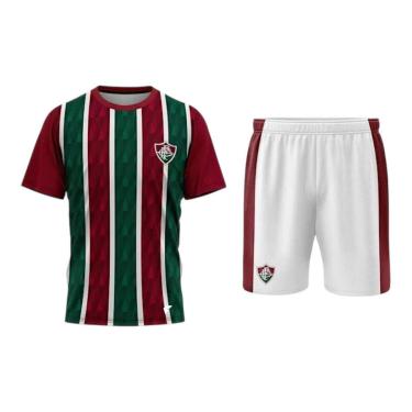 Imagem de Kit Camisa e Calção Braziline Mini Craque Fluminense Infantil-Unissex