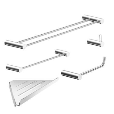 Imagem de Kit Acessórios De Banheiro 5 Peças Metal 2160OR Orion - Grego Metal, A