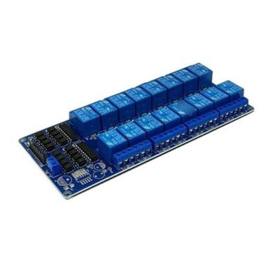 Imagem de Módulo Relé De 16 Canais 12v 10a com Optoacoplador Arduino - ATMX