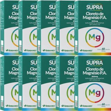 Imagem de Kit 10X Supra Cloreto de Magnésio P.A. - 60 Cápsulas - Herbamed-Masculino