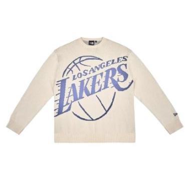 Imagem de MOLETOM NEW ERA CARECA LOS ANGELES LAKERS NBA BEGE-Unissex