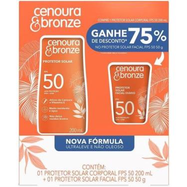 Imagem de Kit Cenoura & Bronze Protetor Solar FPS 50 Com Protetor Corporal 200ml