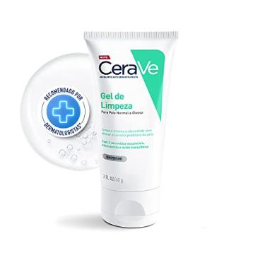 Imagem de CeraVe Gel de Limpeza Facial para Peles Normais a Oleosas com 3 Ceramidas, Ácido Hialurônico e Niacinamida, Limpeza Profunda, Controla o Brilho sem Ressecar, 60g