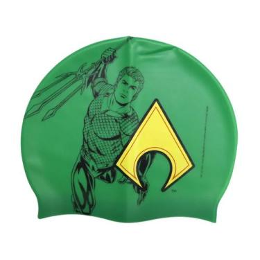 Imagem de Touca de Natação para crianças. Touca Infantil Silicone Liga Da Justiç