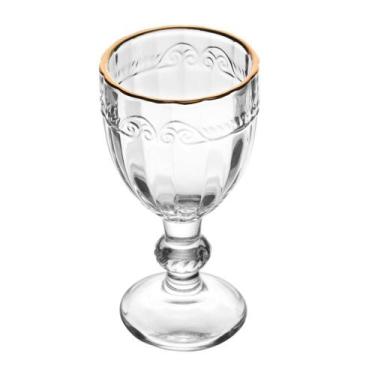 Imagem de Taça de Licor Lyor Imperial de Cristal com Fio de Ouro 50ml - Wolff