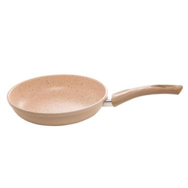 Imagem de Frigideira Lyor de Alumínio e Cerâmica Granilite Bege 24cm
