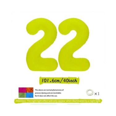 Imagem de Balões Digitais Fluorescentes Amarelo Neon Para Decorações De Aniversá
