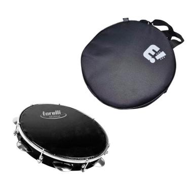 Imagem de Kit Pandeiro 10`` Abs Black Pele Preta + Bag Acolchoada