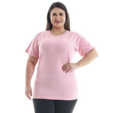 Imagem de Plus Size - Camiseta Feminina Manga Curta 100% algodão - EBT UNIFORMES