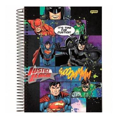 Imagem de Caderno Espiral Jandaia Universitário Capa Dura Liga da Justiça 10 Mat