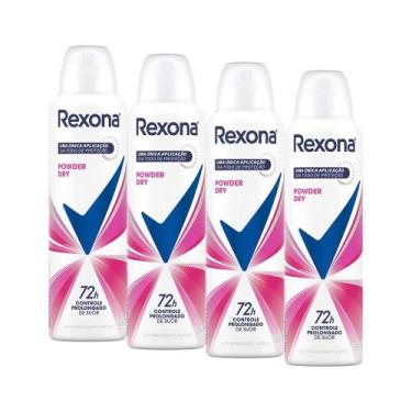 Imagem de Kit 4 Desodorantes Rexona Motionsense Antitranspirante Aerossol Powder