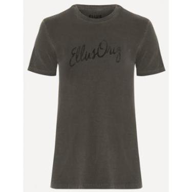 Imagem de Camiseta Ellus Masculina Cotton Washed Origin. Script Grafite-Masculino