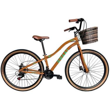 Imagem de Bicicleta Viena Aro 29 Freio Disco 21v Com Cestão Colli Cor Bronze Tam