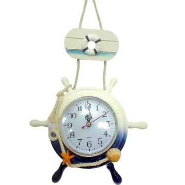 Imagem de Relógio De Parede Náutico Mar E Praia Decoração Enfeite Bóia - Dantas