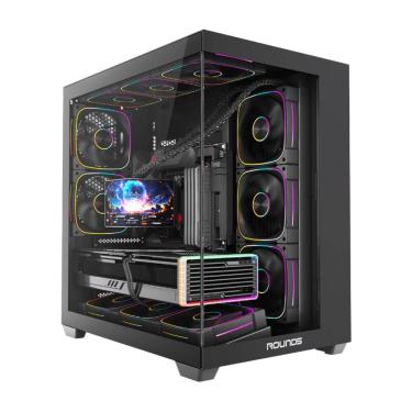 Imagem de Gabinete Gamer Round5 Asuka Mid Tower ATX Sem Fans Preto