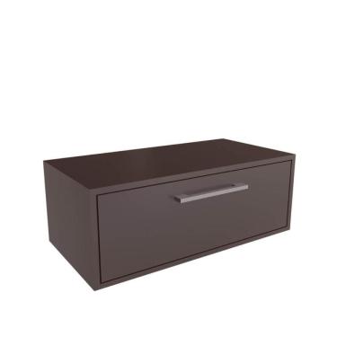 Imagem de Gabinete De Banheiro Suspenso 80 cm Alice Grafite Sem Cuba com 1 Porta Basculante