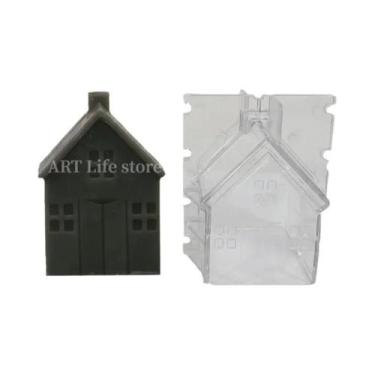 Imagem de Moldes De Velas Em Forma De Casa De Madeira 3D, Kit DIY De Fabricação 