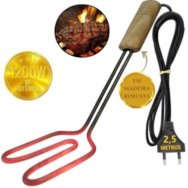 Imagem de Acendedor Elétrico P/Churrasqueira C/resistência Inoxidável (110, Volts)