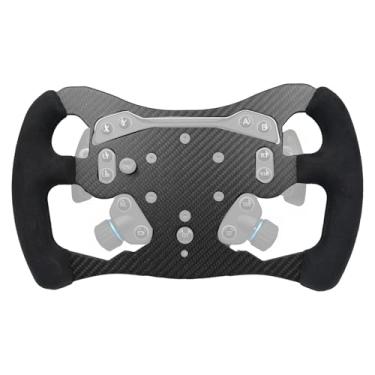 Imagem de Obokidlyamor Fórmula F1 Mod de roda de fibra de carbono real para volante Logitech G PRO SIM; substitui Supper leve, compatível com Logitech G RS RS50 System Hub Shifter com aderência de camurça