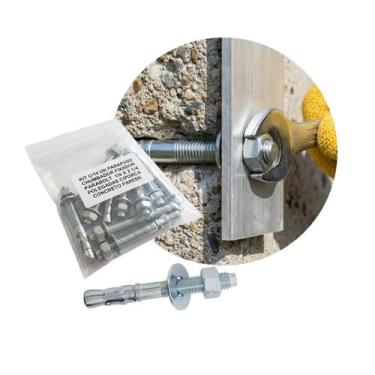Imagem de Kit C/10 Un Parafuso Chumbador Fixador Parabolt 1/4 X 2 1/4 Polegadas 