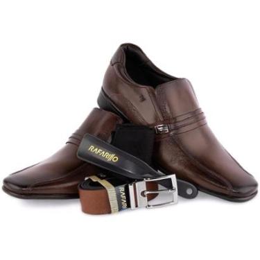 Imagem de Kit Sapato Rafarillo 4x1 Social Couro Original Macio 34064-Masculino