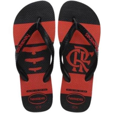 Imagem de Chinelo Havaianas Top Times Flamengo - Preto e Vermelho - 35/36-Masculino