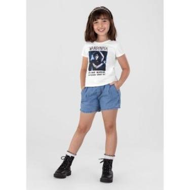 Imagem de Blusa de malha Wandinha Infantil menina Brandili Branco-Feminino