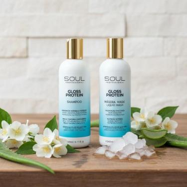 Imagem de Kit Shampoo 240ml e Máscara 240g Gloss Protein - Soul Professional, 48