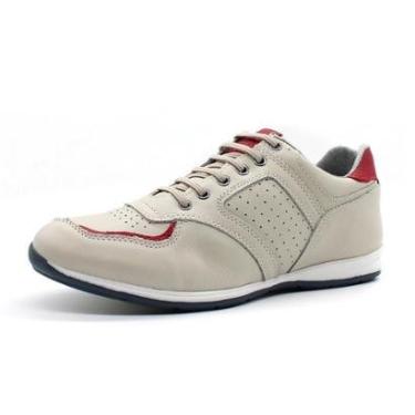 Imagem de Sapatenis Masculino Casual Couro Elastico Calce Facil Macio Confortavel Excelente Quali...